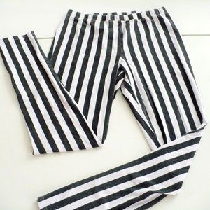 Pants Black and White Stripes - Size: Girls XL/EG (14/16)